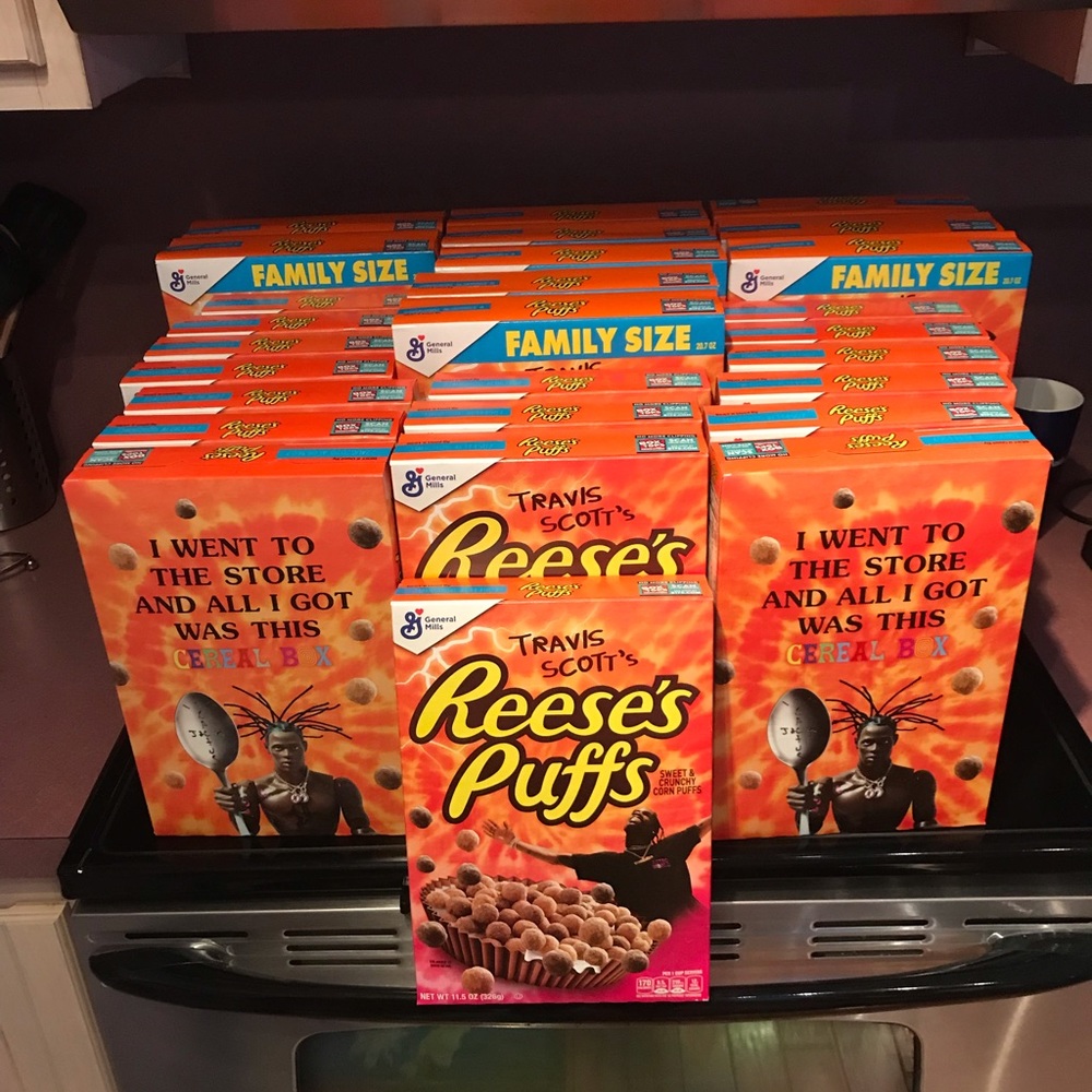 ONE BOX of Travis Scott Reeses Puffs Normal Size